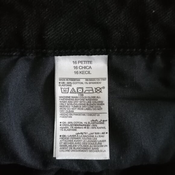 Old Navy Womens Black High Rise O.G. Straight Secret Smooth Pocket Jeans Sz 16P - Picture 6 of 9